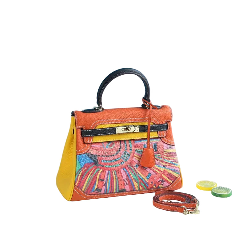 The Eugenia Bag-Orange Multi-Color