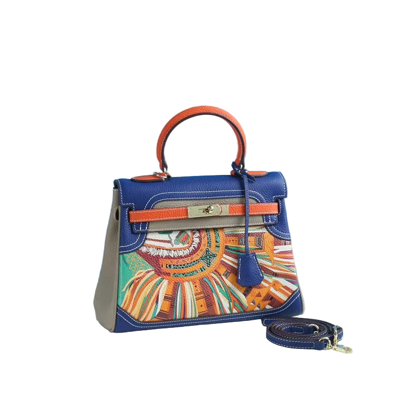The Eugenia Bag-Blue Multi-Color