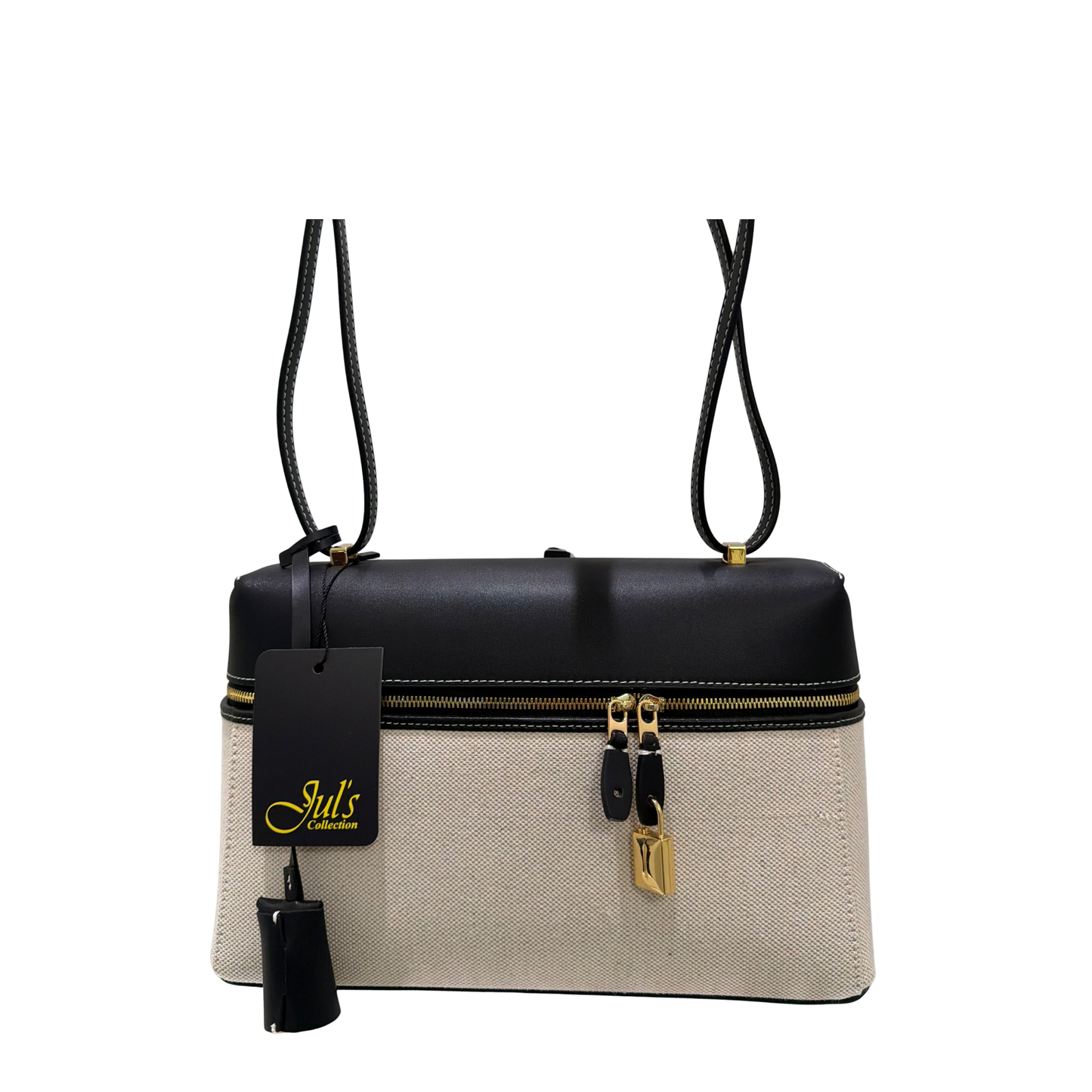 The Morgan Bag Black & Canvas