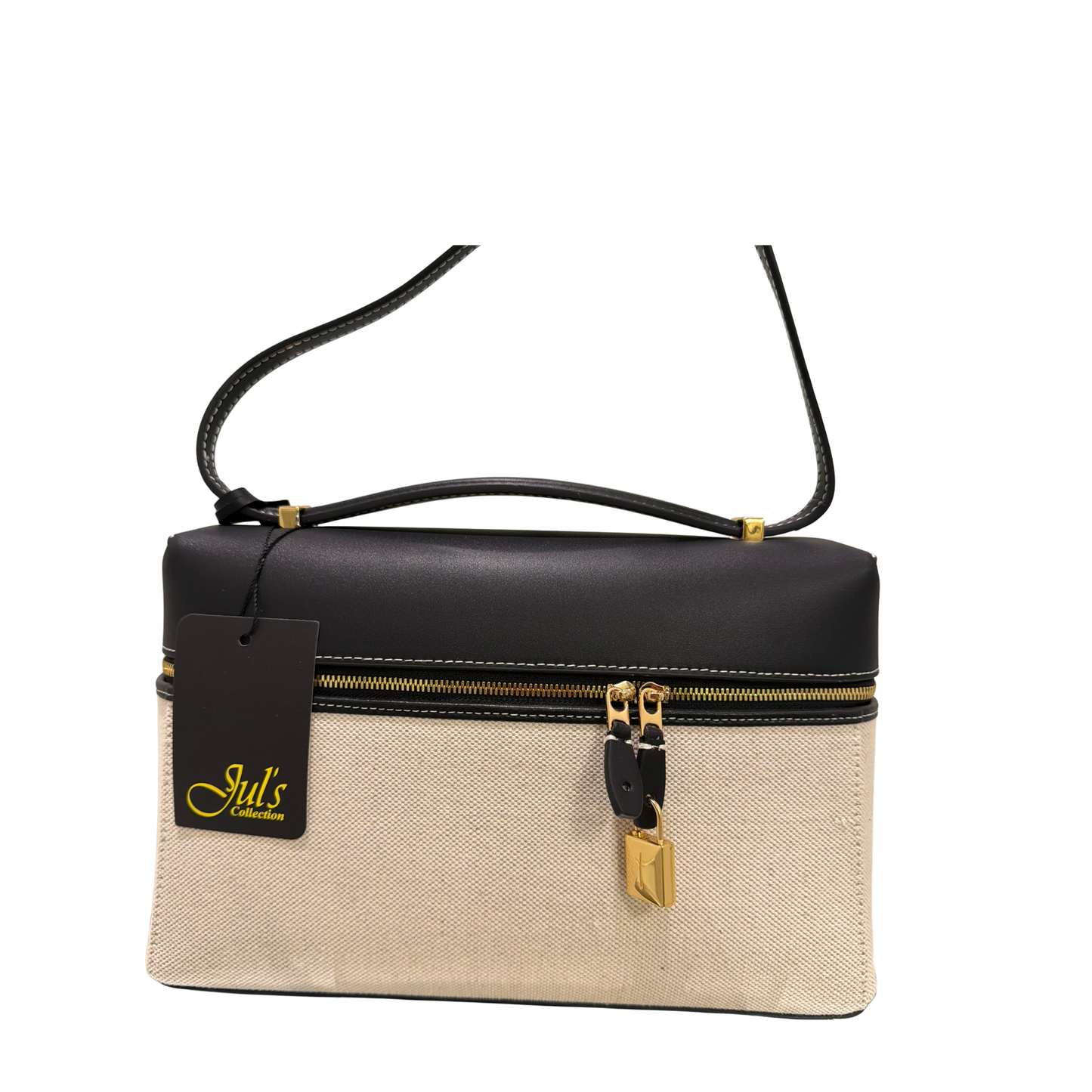 The Morgan Bag Black & Canvas