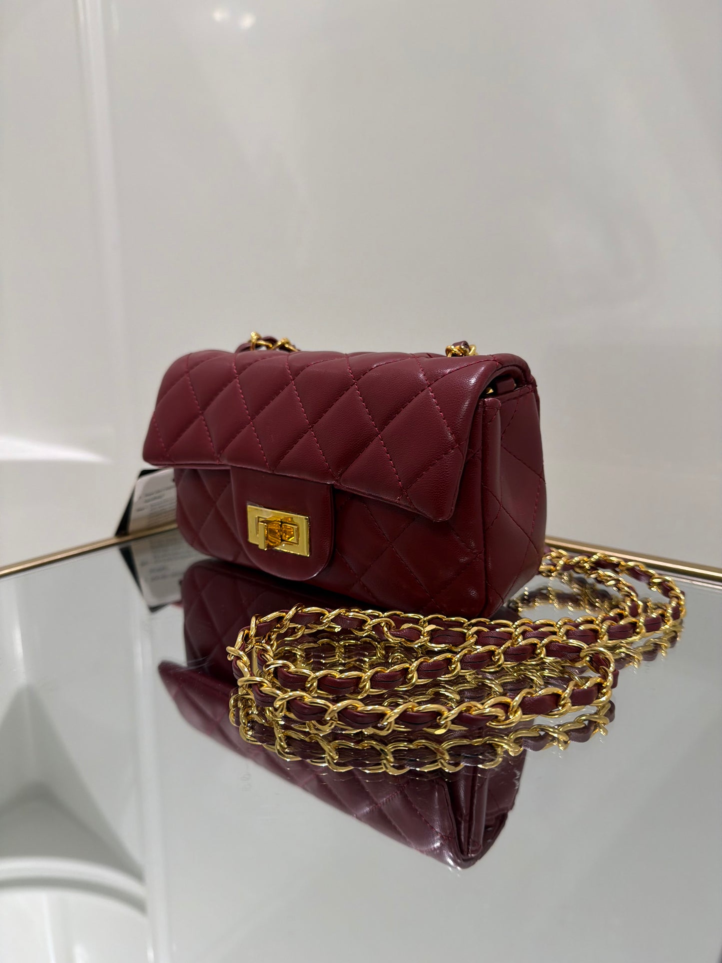 The Sara Bag- Burgundy  Small