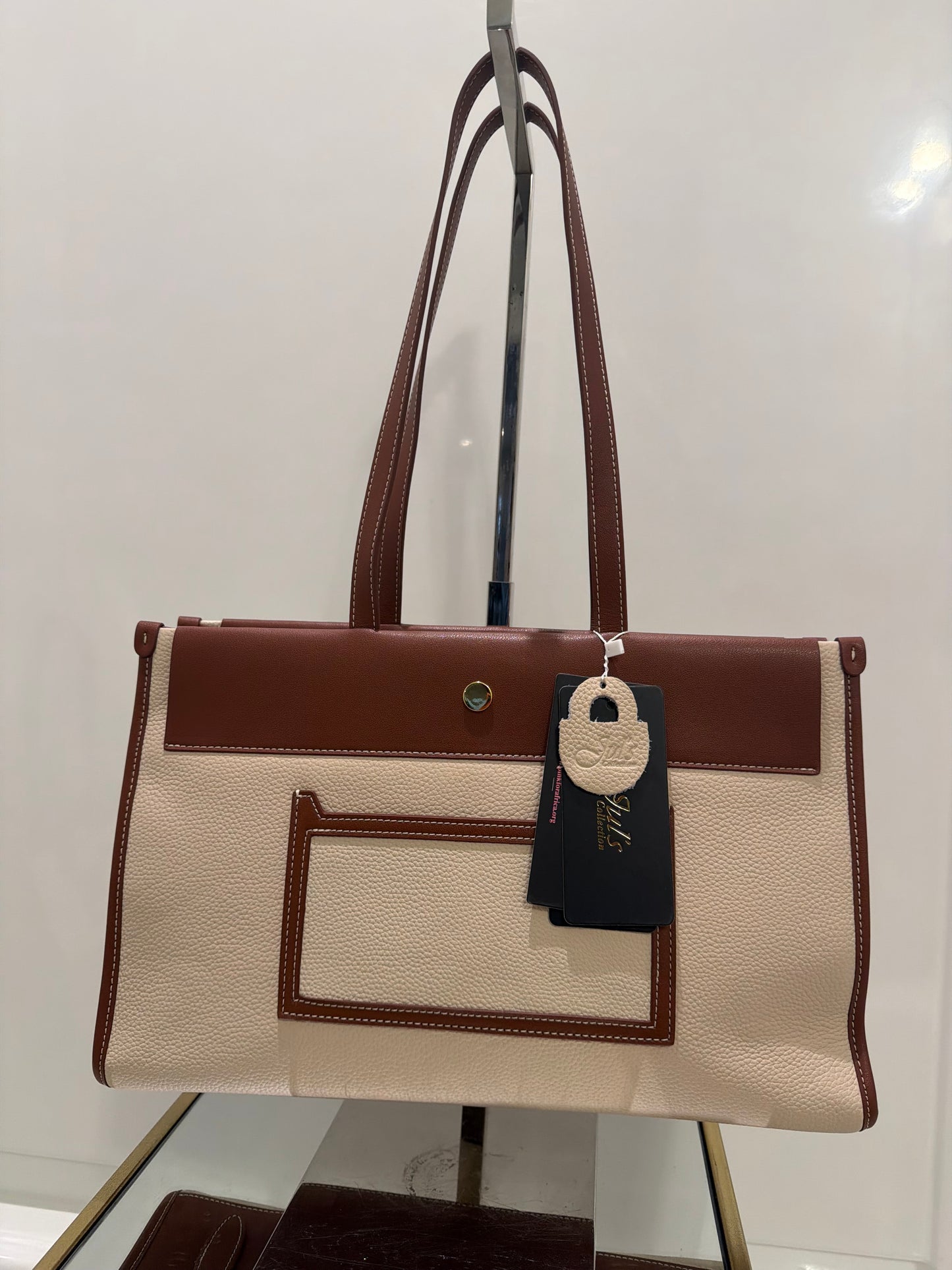 The Alice Bag -Multi Color Creme, Brown