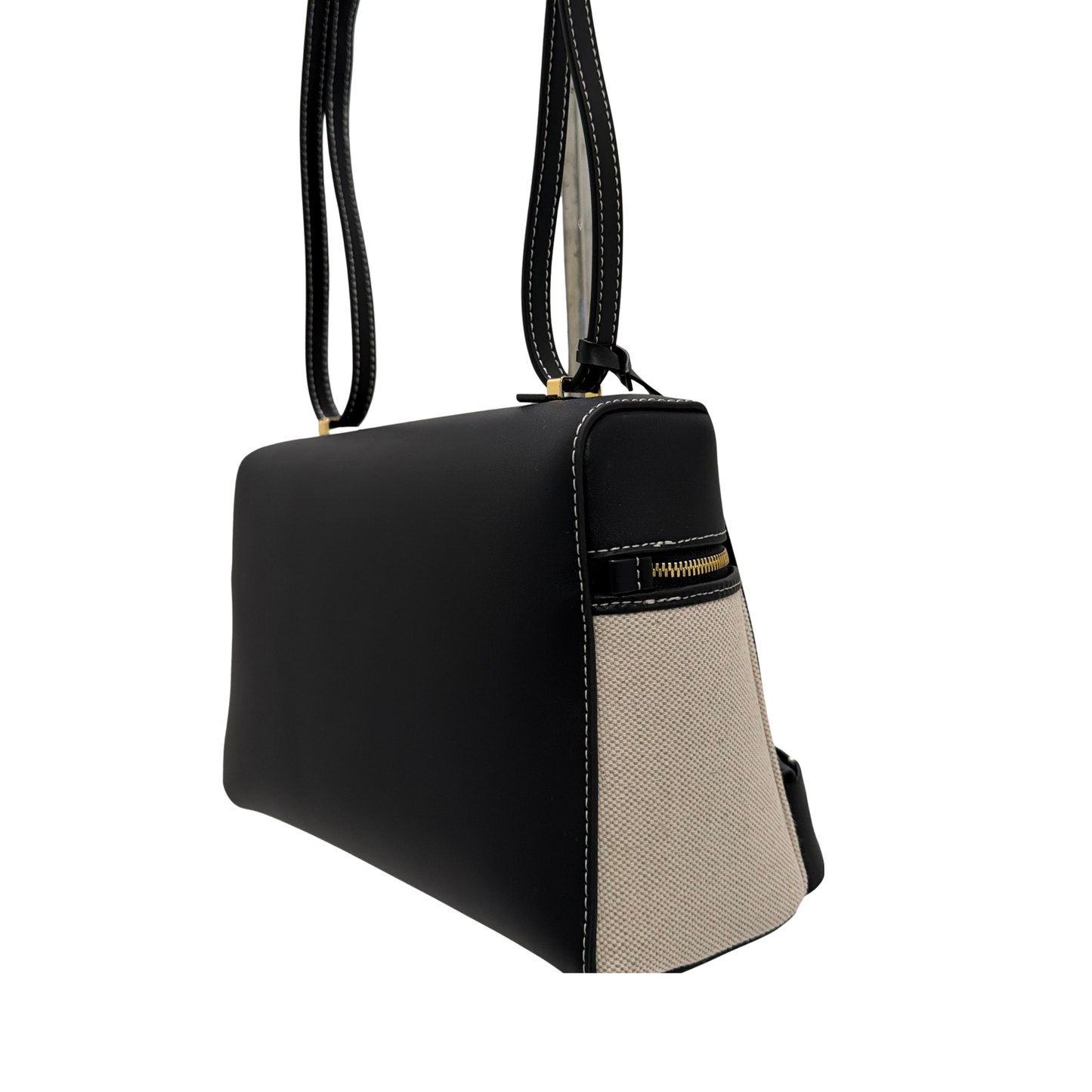 The Morgan Bag Black & Canvas