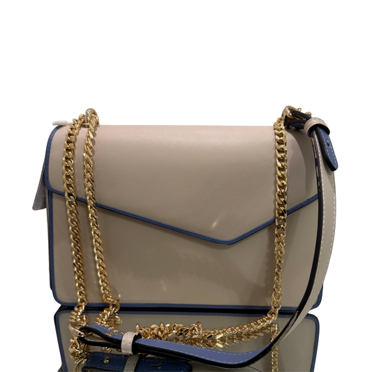 The Vida Bag - Creme & Blue (Multi-color)