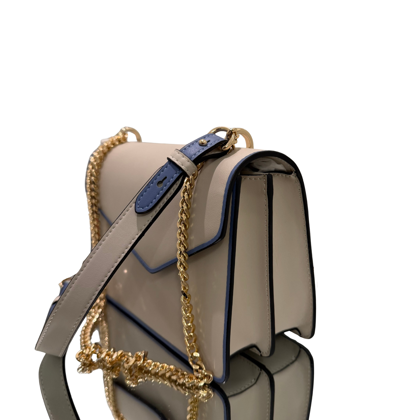 The Vida Bag - Creme & Blue (Multi-color)