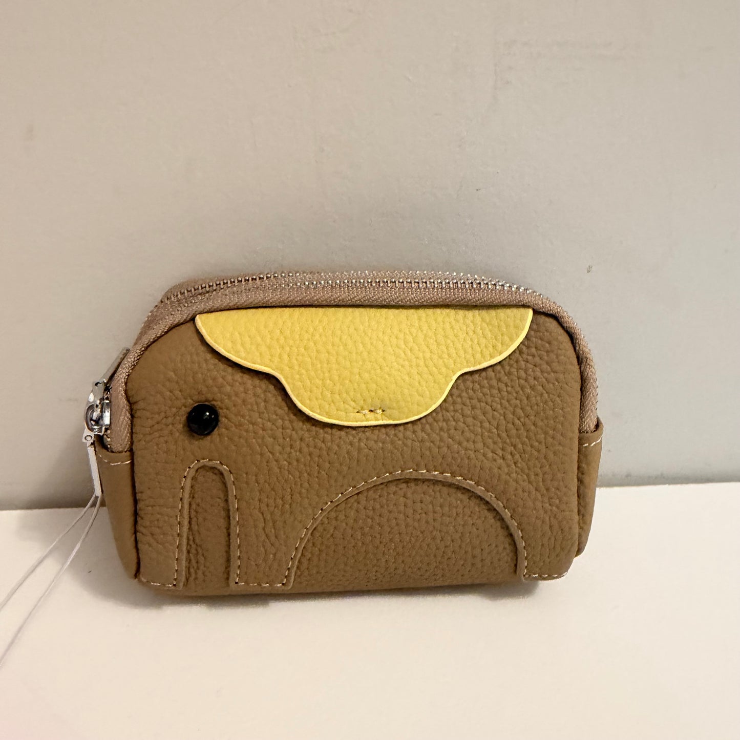 3 Zip Elephant Coin Wallet - Taupe