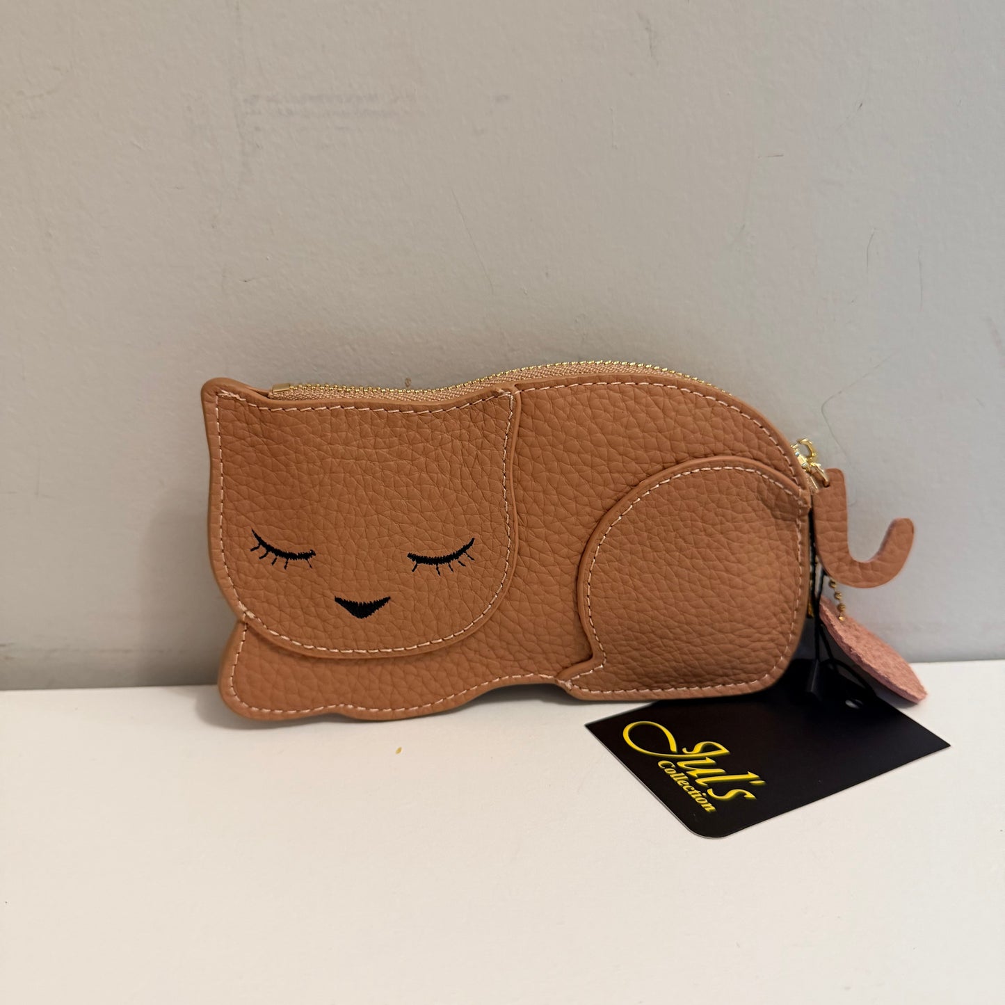 The Sleepy Coin Cat- Brown
