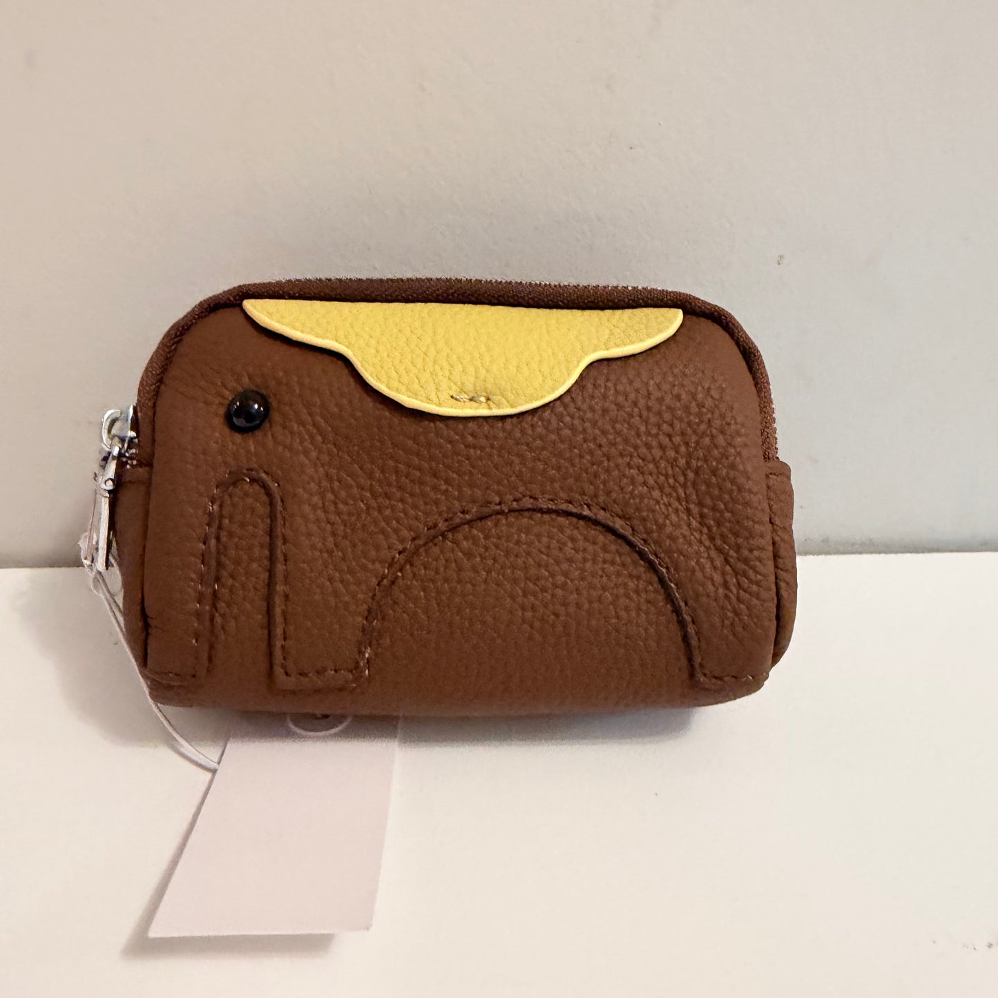 3 Zip Elephant Coin Wallet -Dark Brown