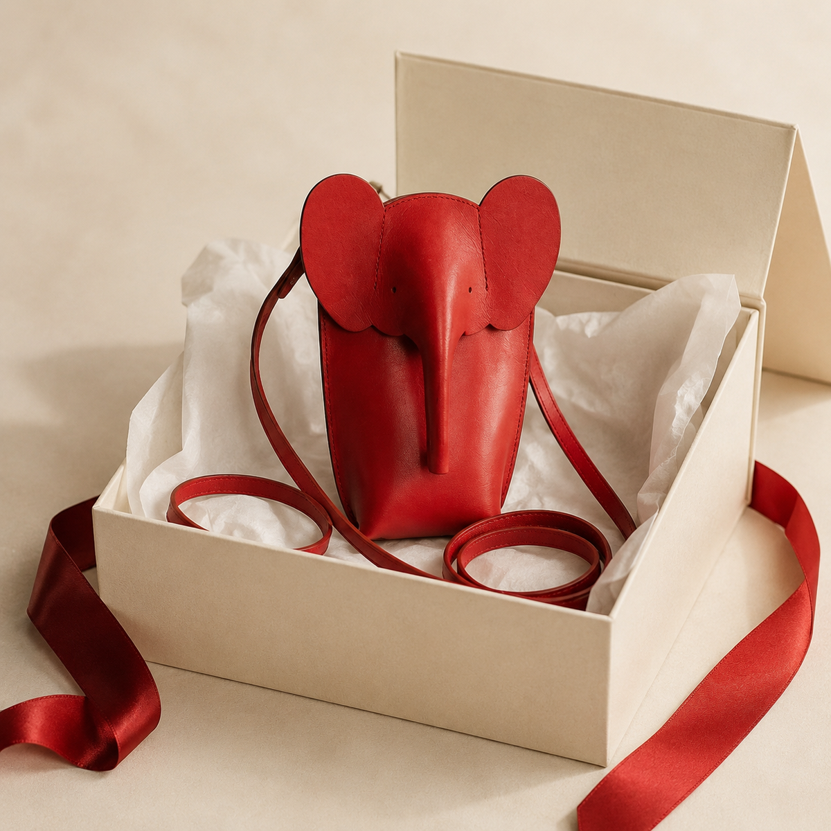 The Elephant Crossbody - Red