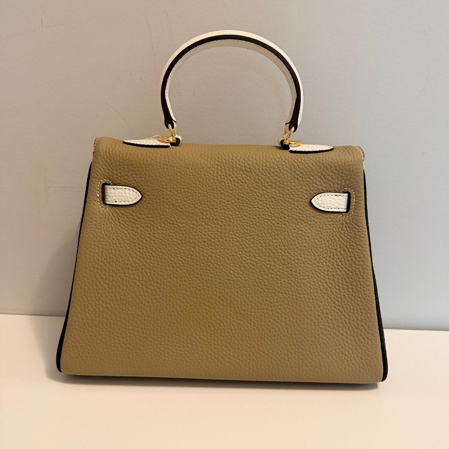 The Eugenia Bag-Taupe White large