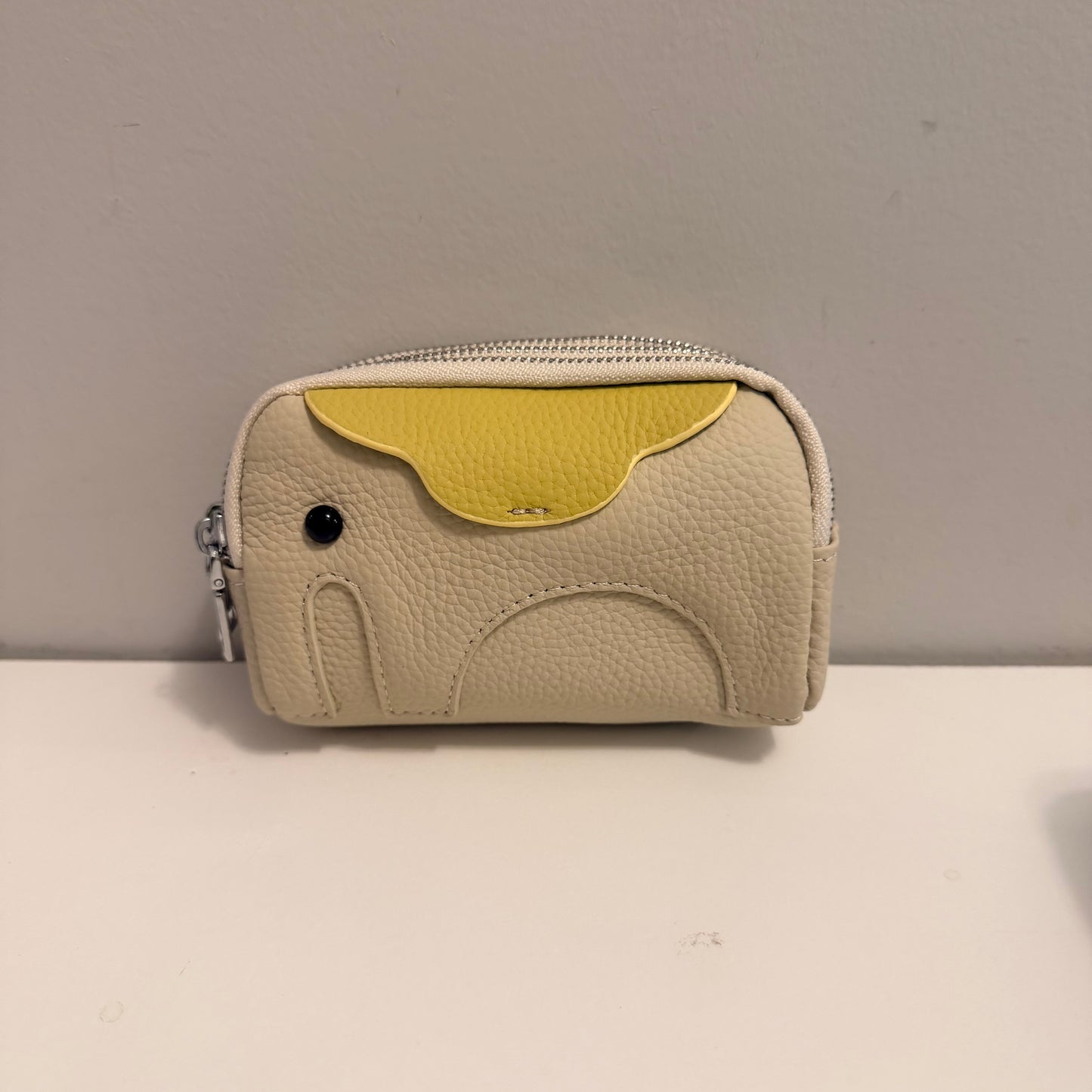 3 Zip Elephant Coin Wallet Creme
