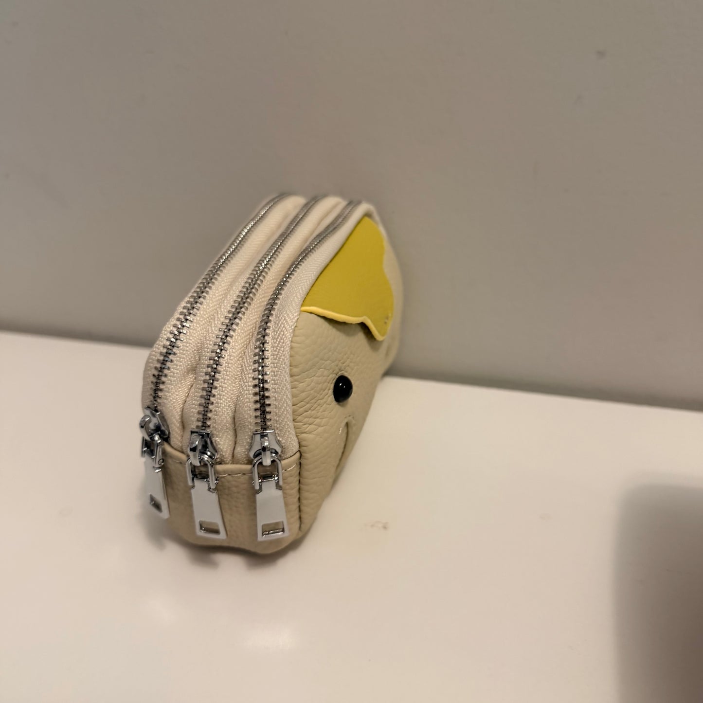 3 Zip Elephant Coin Wallet Creme