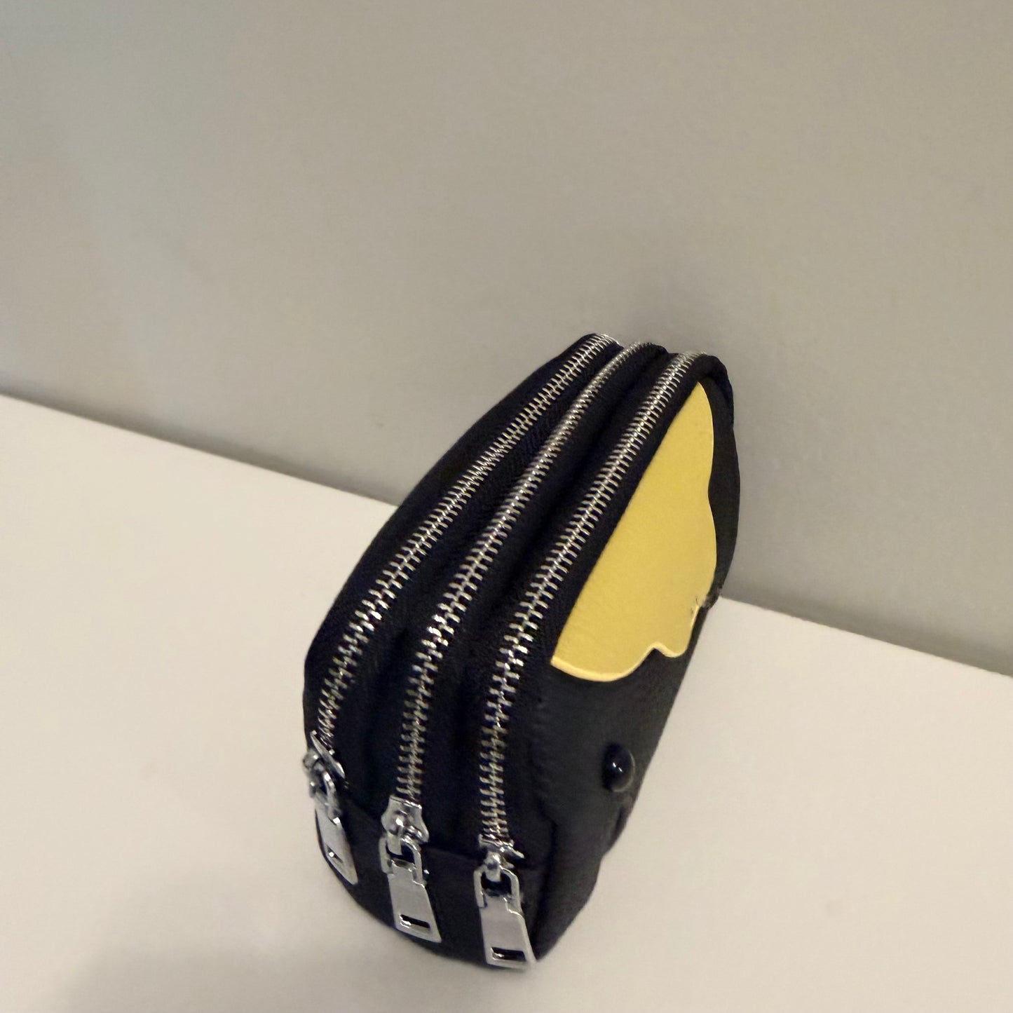 3 Zip Elephant Coin Wallet Black