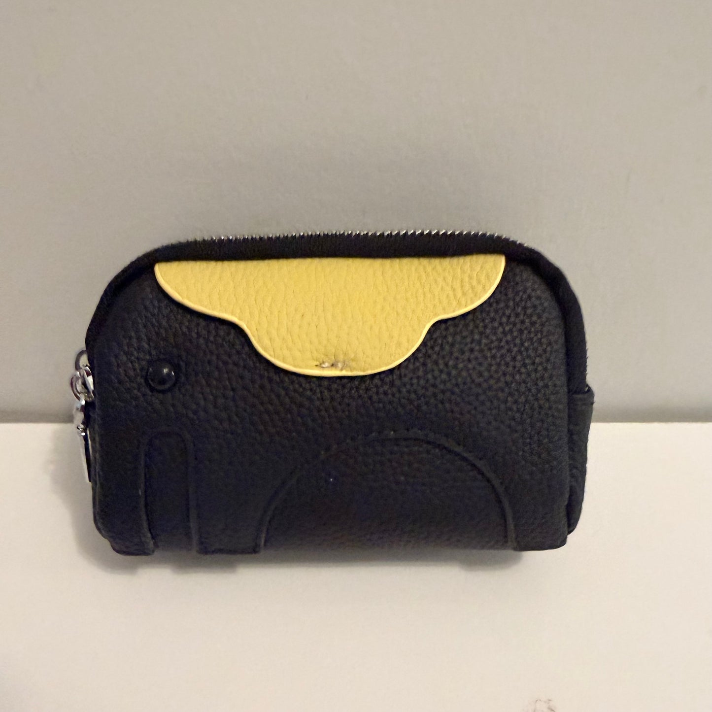 3 Zip Elephant Coin Wallet Black