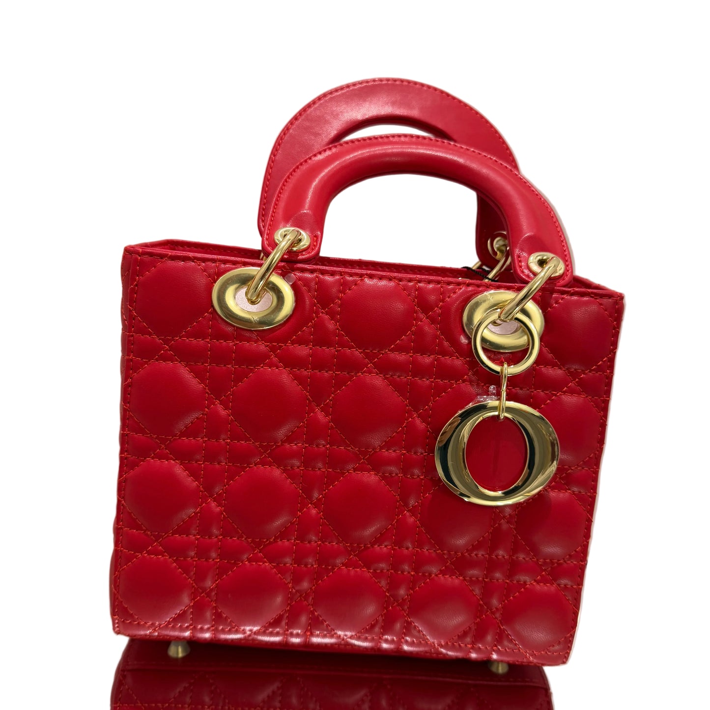 The Quilted D Bag - Red