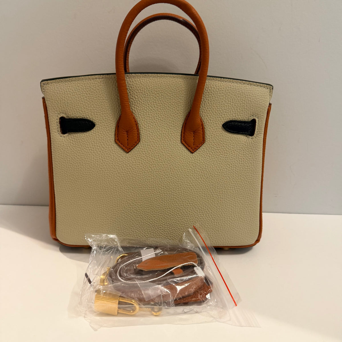 The B Bag - Brown & Creme (Medium)