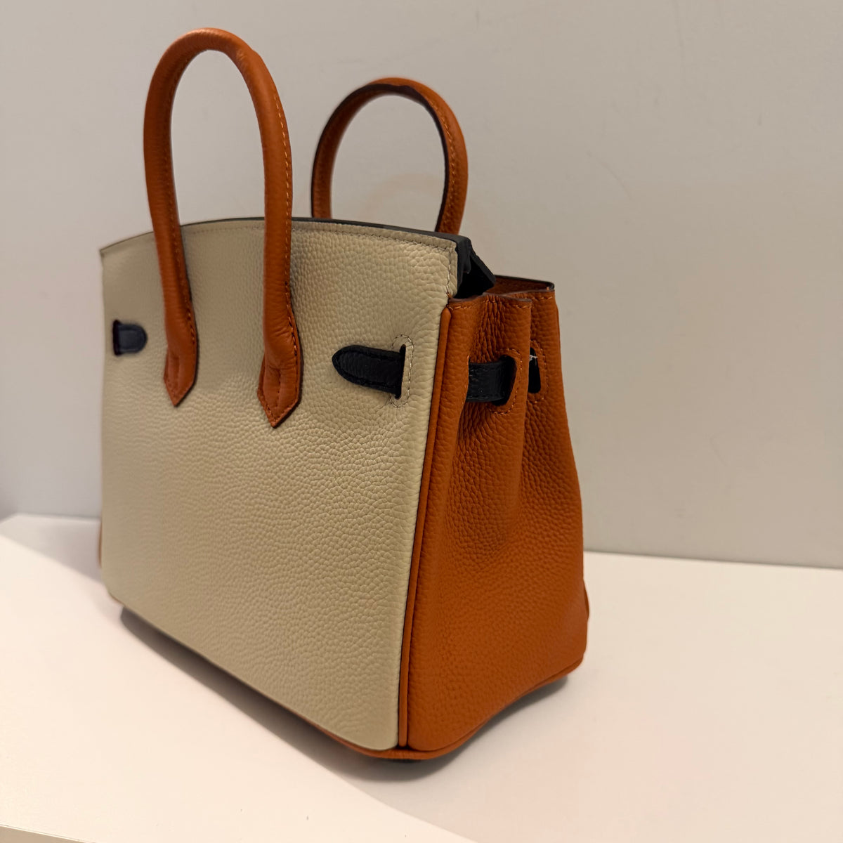The B Bag - Brown & Creme (Medium)