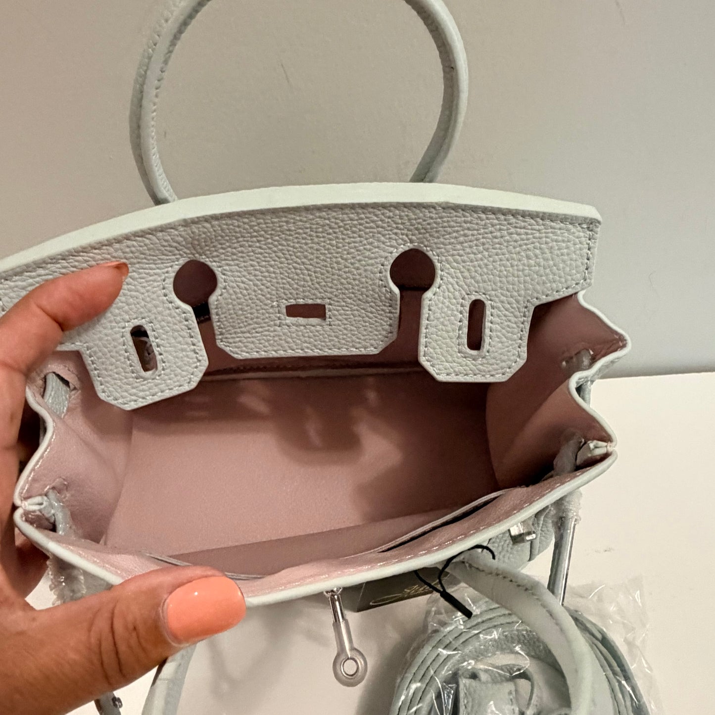 The Mini Madame B Bag - Powder Blue