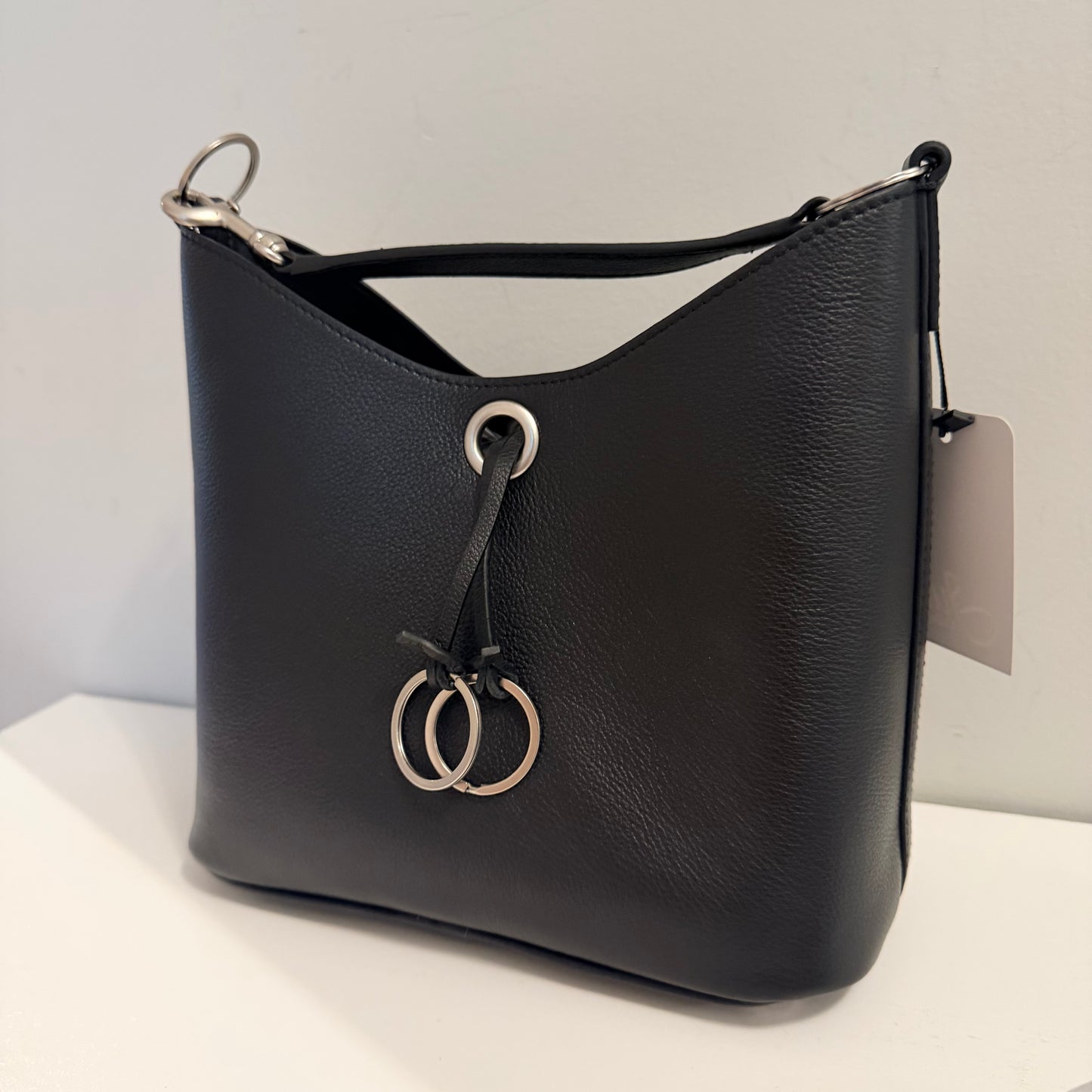 The Daphne Bag - Black Silver Hardware