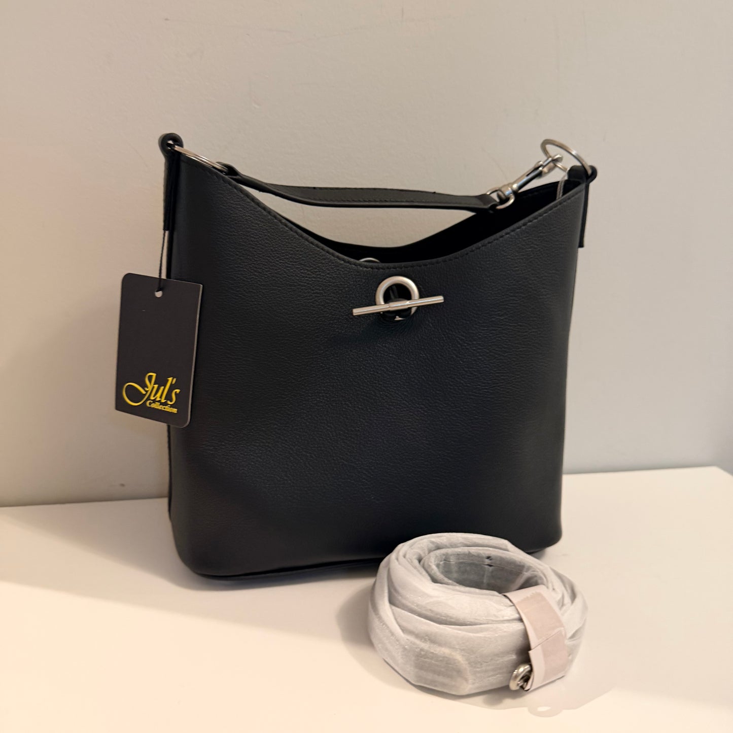 The Daphne Bag - Black Silver Hardware