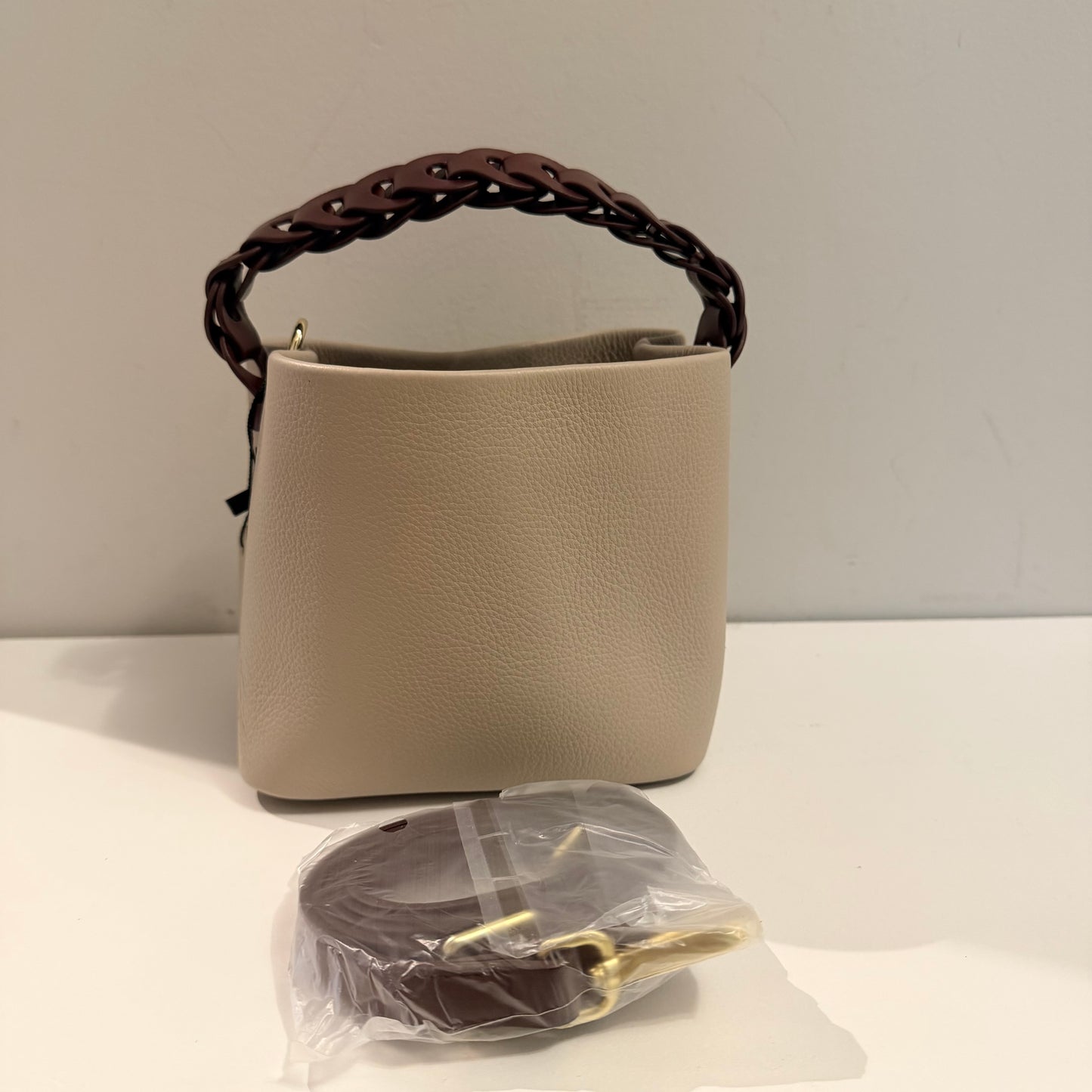 The Akua Bag -Multi Col Taupe &Brown