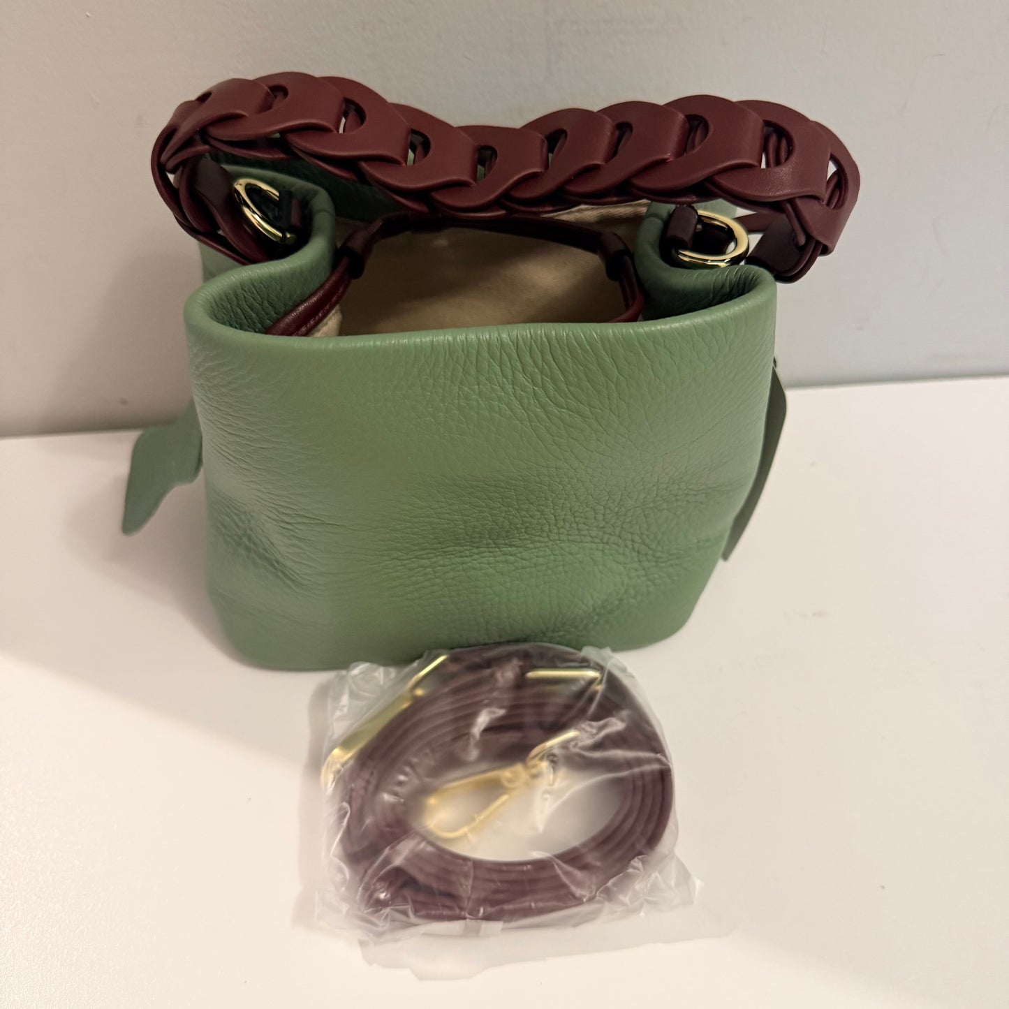 The Akua Bag -Multi Col Green &Brown