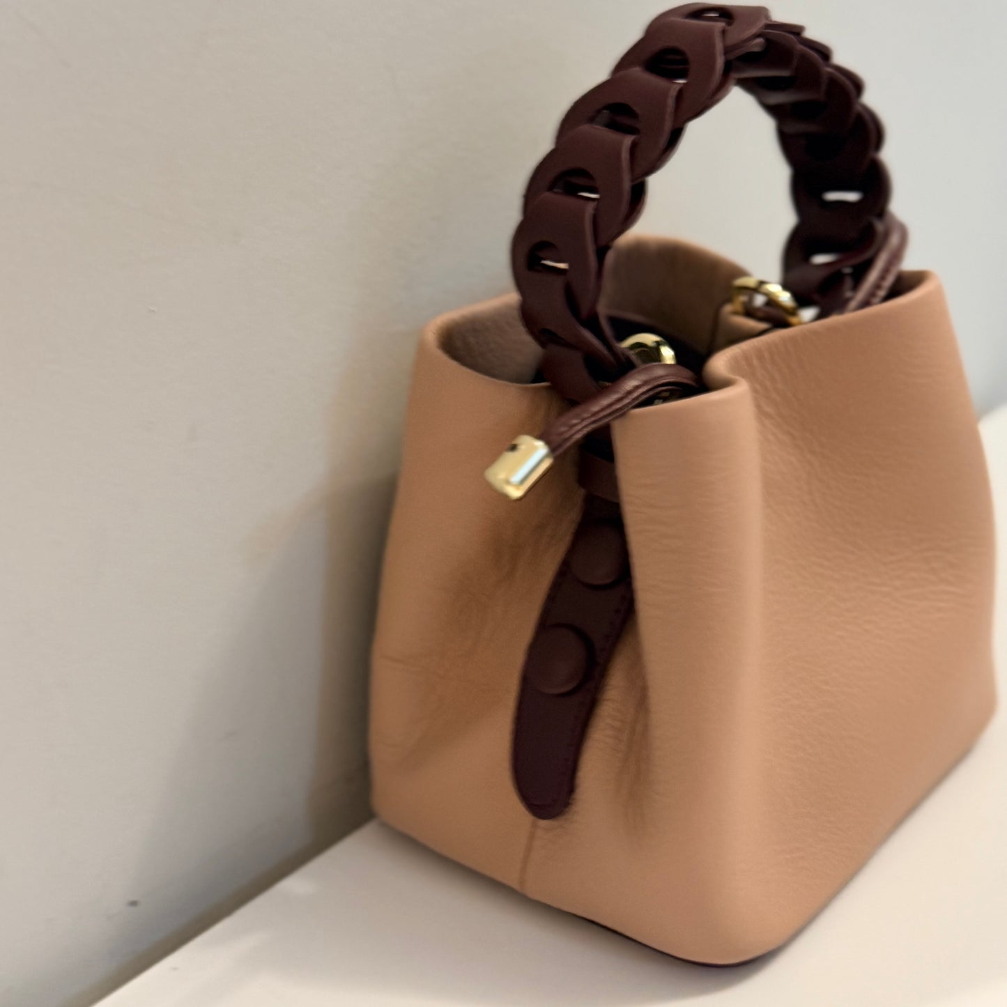 The Akua Bag -Multi Col Nude and Brown