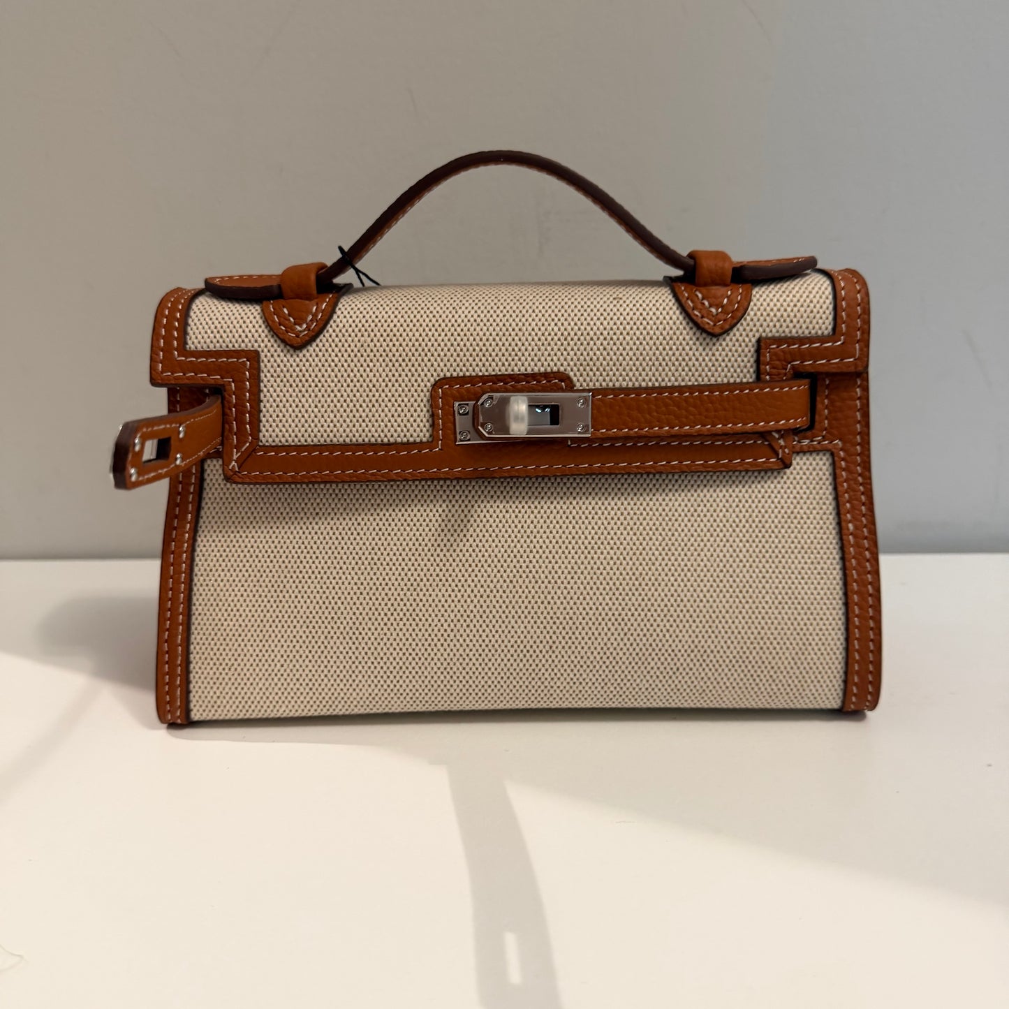The Millie Canvas/Leather Bag - Brown