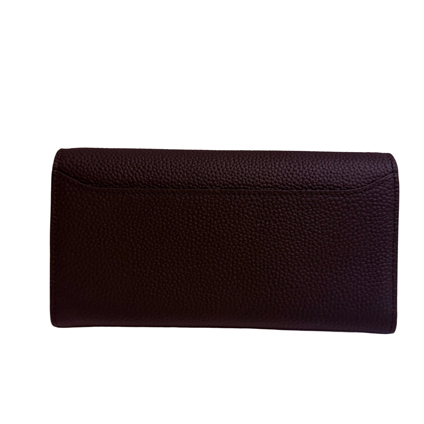 Black leather wallet on a white surface with a light gray background