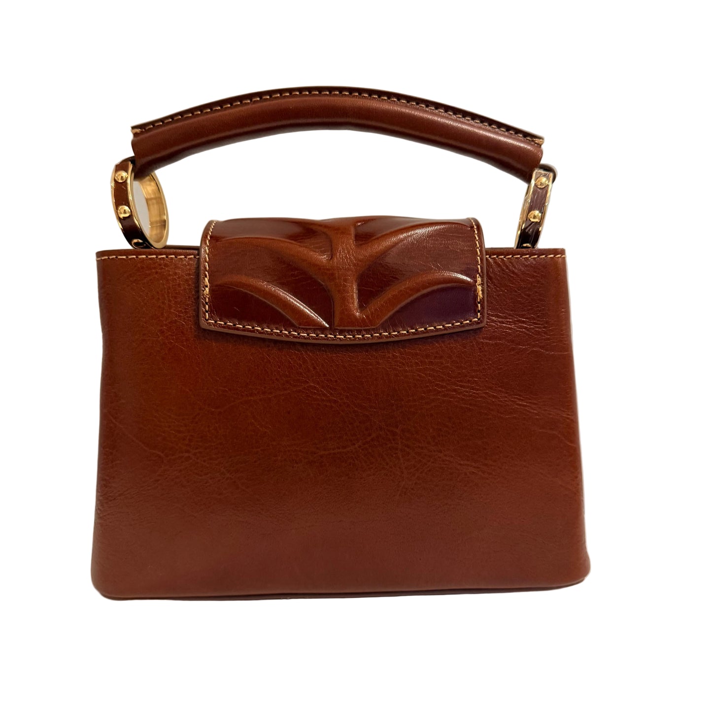 The Sofia Leaf Bag-Brown