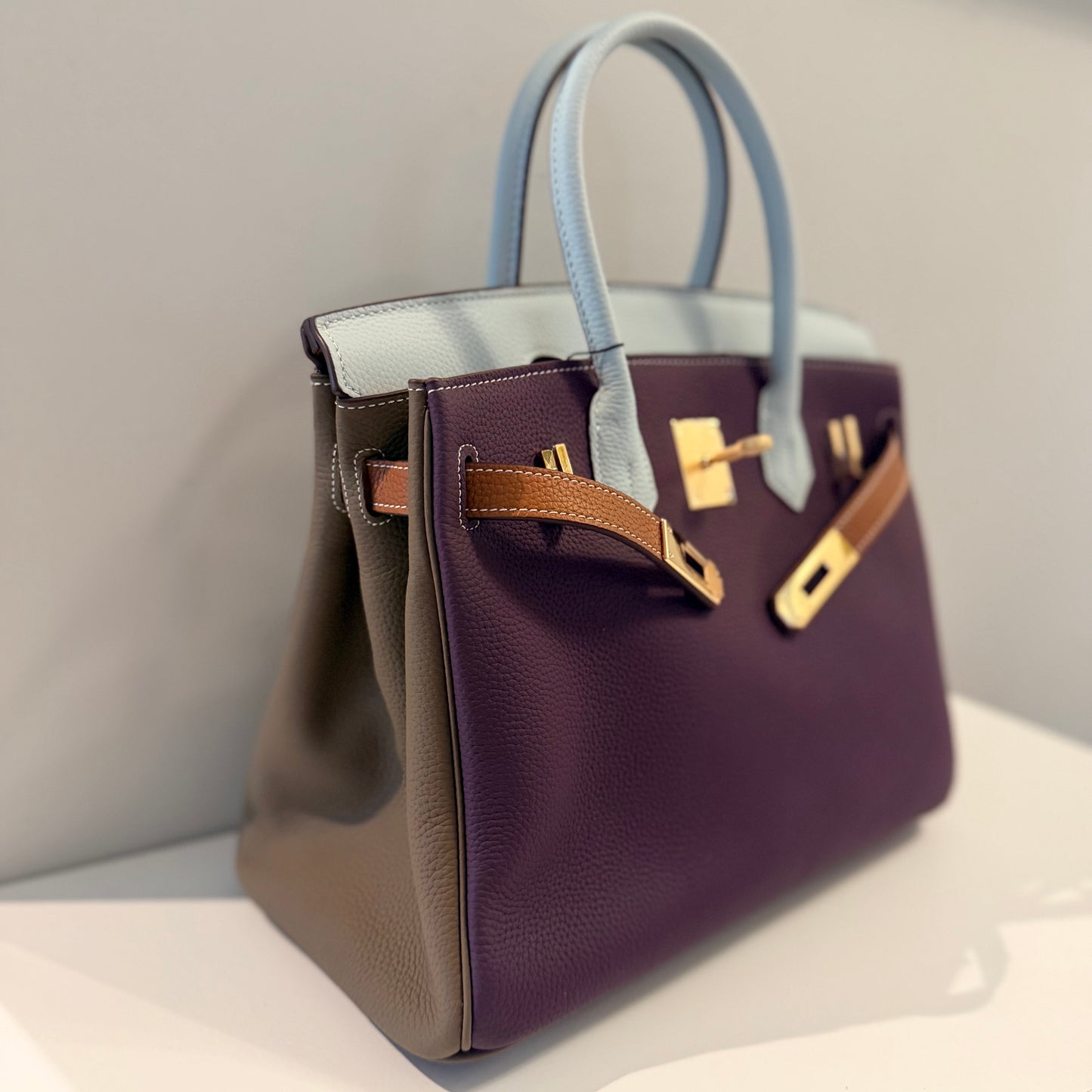 The Miss B Bag Multi Color - Purple/Powder Blue