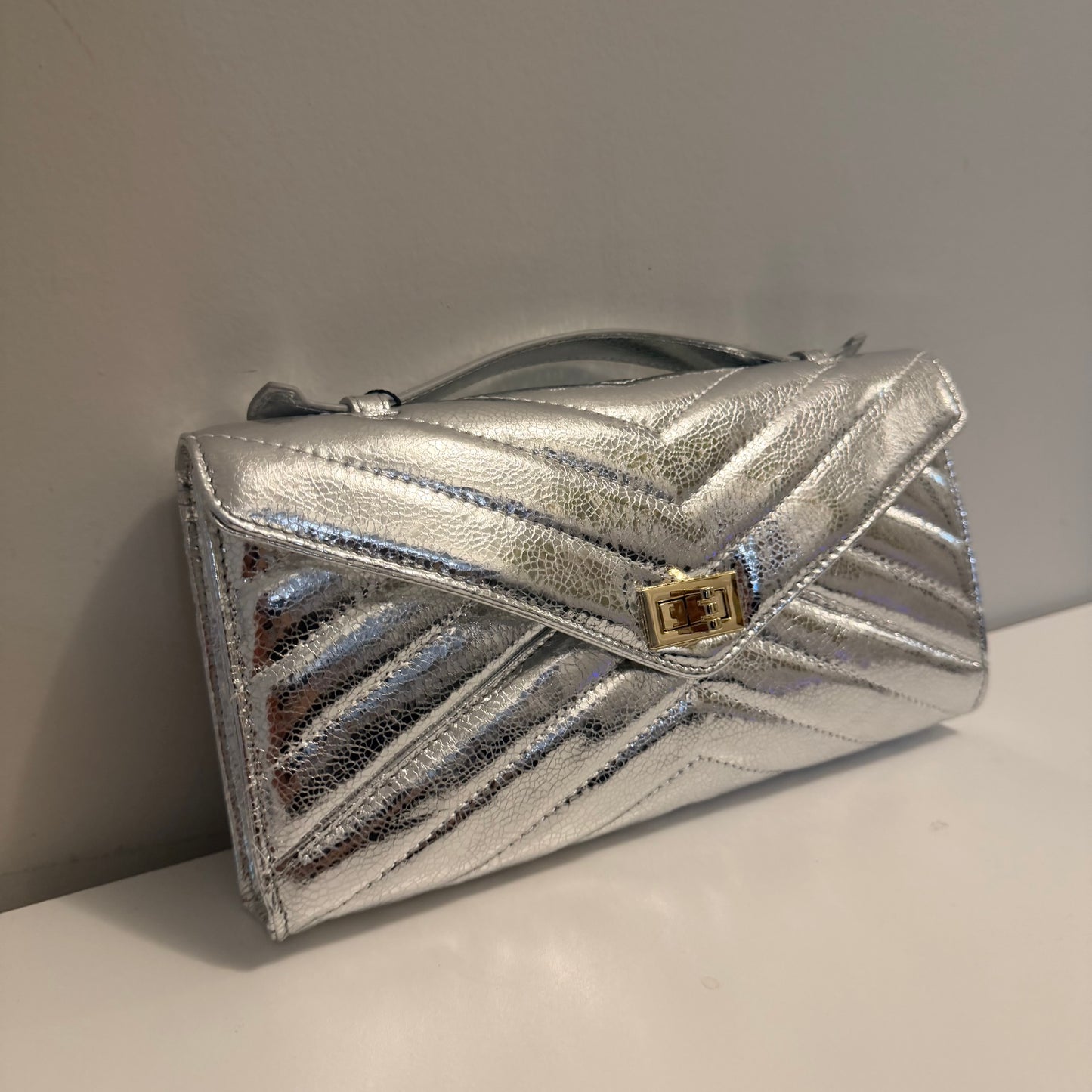 The Holiday Clutch Silver  Small
