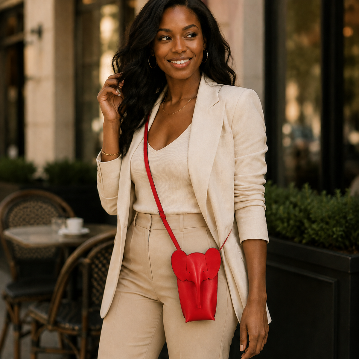 The Elephant Crossbody - Red