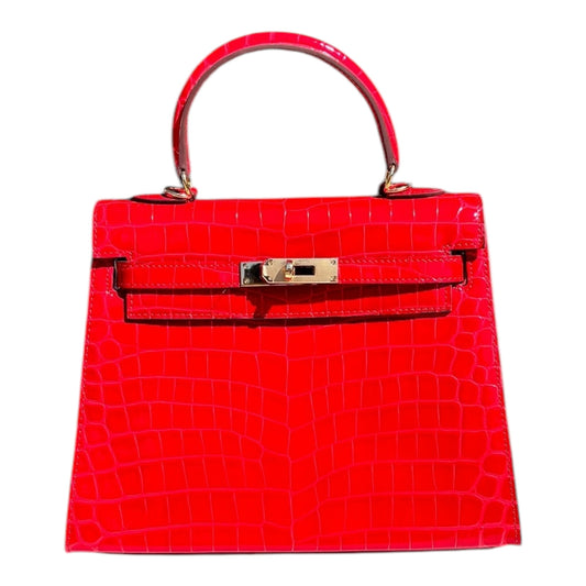 The Embossed K Bag - Red