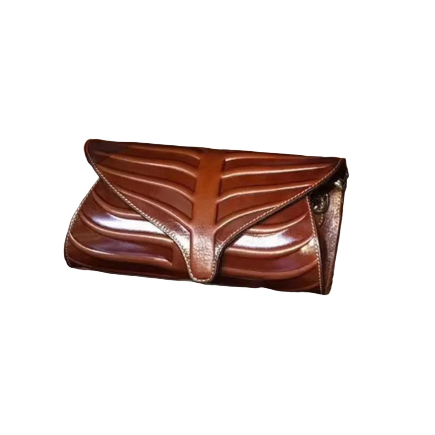 The Original Leaf Clutch-Brown